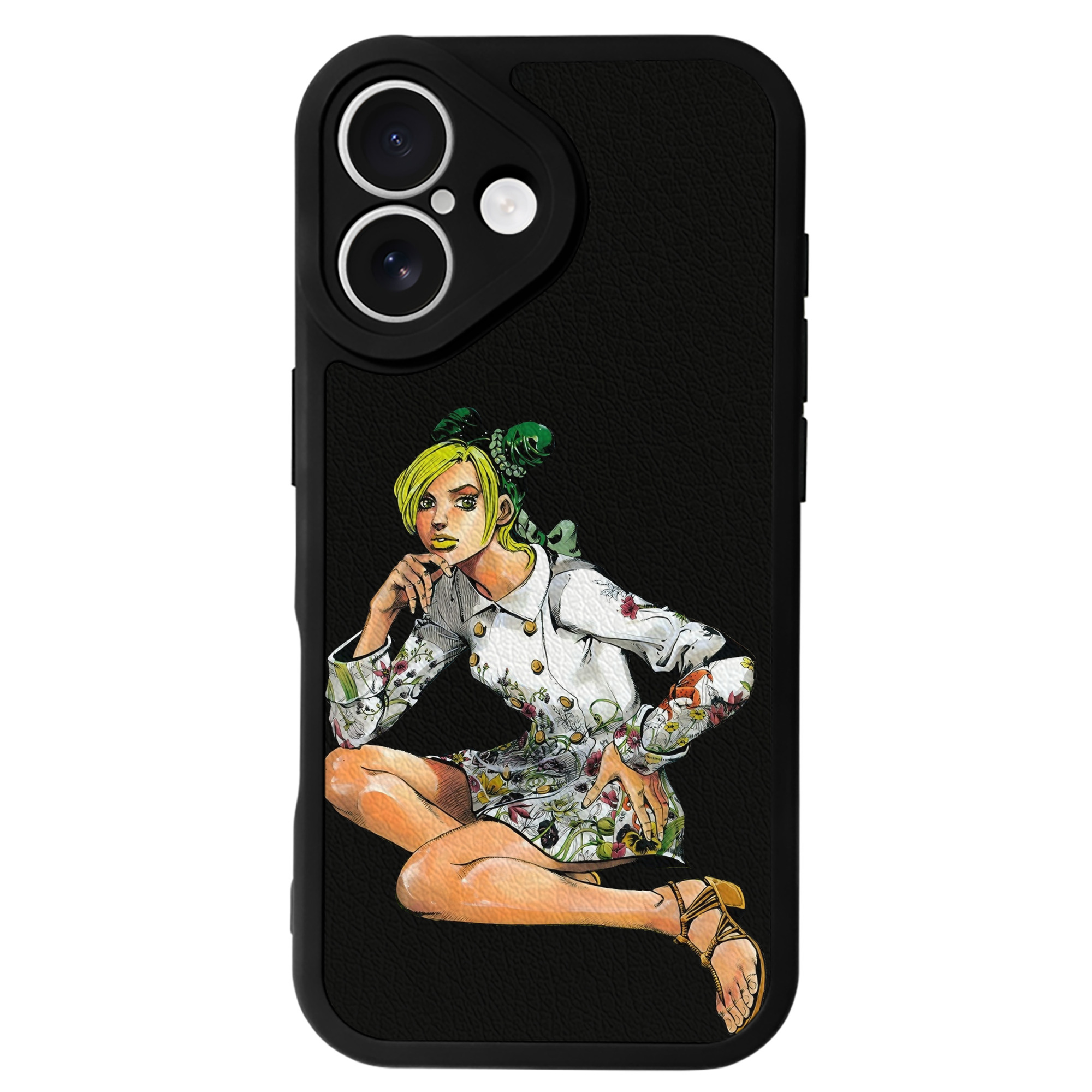 （画像用） "ジョジョの奇妙な冒険 くうじょう ジョリーン JoJo's Bizarre Adventure Jolyne Cujoh " 【iPhone 16シリーズ対応】シリコンスマホケース（レザー調） 材質：シリコン